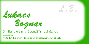 lukacs bognar business card